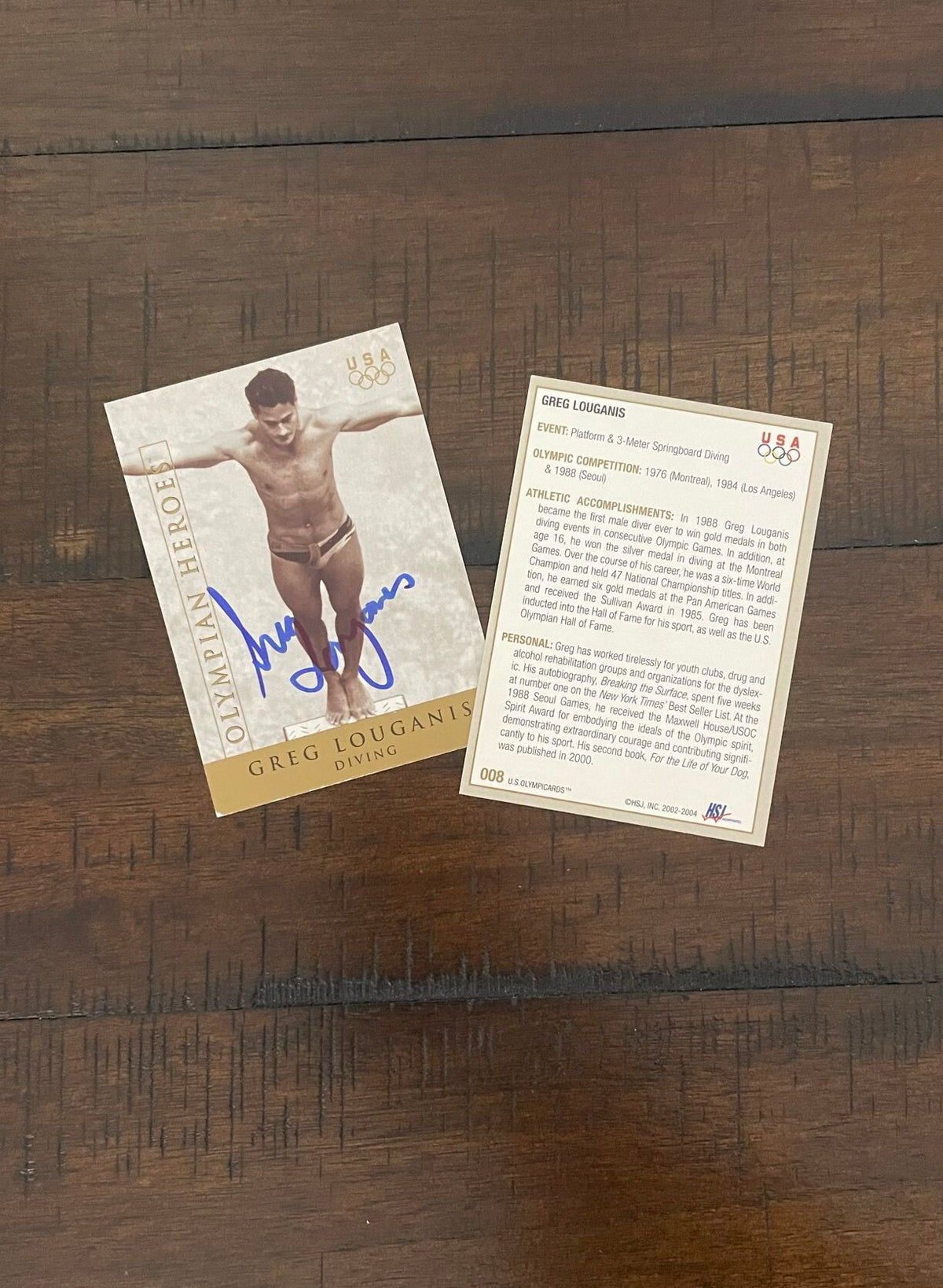 Autographed Trading Card, Olympian Heroes